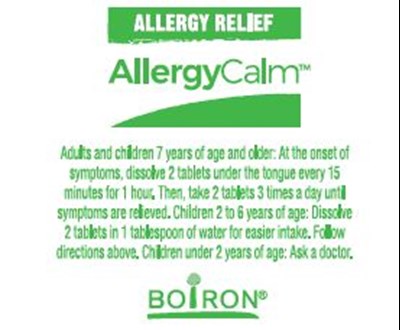 Label (Allergycalm 60 Tabs Foil Alu.1g9v)
